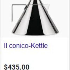 USED with some scratches Alessi il conico tea kettle